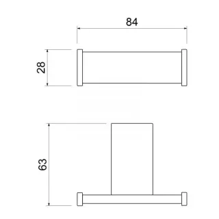 Двойной крючок Timo Torne 43012/00 хром
